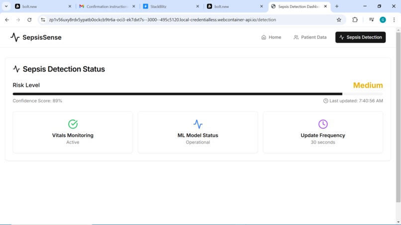 SepsiGuard AI — Predictive AI for Early Sepsis Detection – screenshot 3