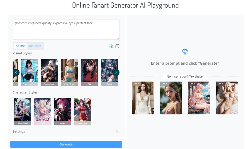 Free AI Fanart Generator – screenshot 2