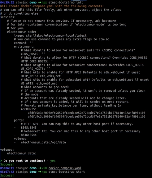 etnsc-bootstrap – screenshot 1