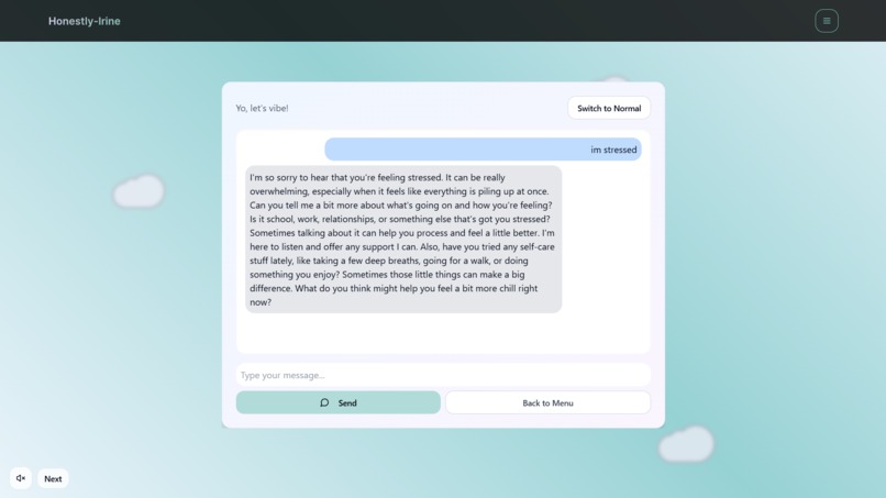 Irine -  Mental Health Chat bot – screenshot 2