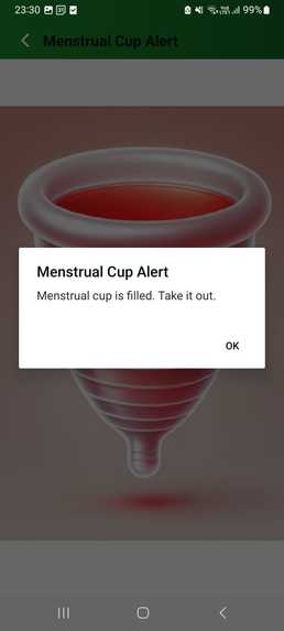 Nyssa: AI Period Tracker - smart Menstrual Cup Alert System – screenshot 1