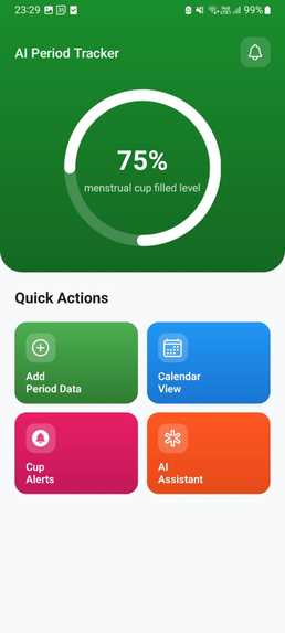 Nyssa: AI Period Tracker - smart Menstrual Cup Alert System – screenshot 4