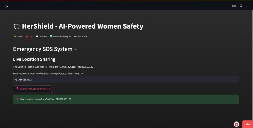 HerShield: Your AI-Powered Guardian for Women's Safety – screenshot 2