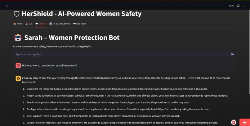 HerShield: Your AI-Powered Guardian for Women's Safety – screenshot 4