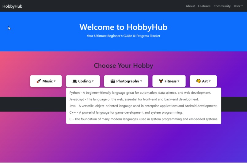 HobbyNest – screenshot 1