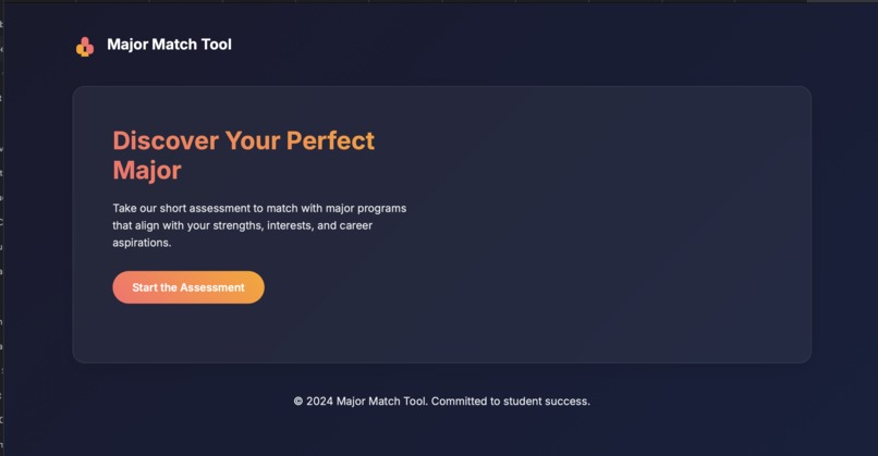 Clemson Major Match Tool – screenshot 1