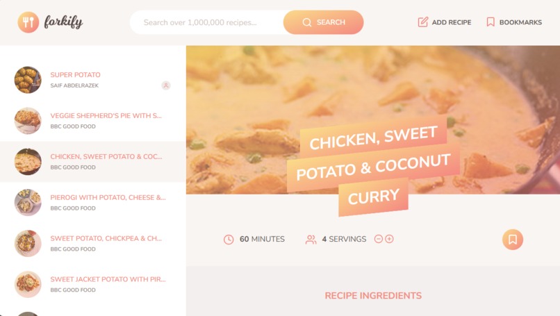 forkify – screenshot 2