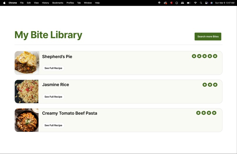 sustainaBite – screenshot 1