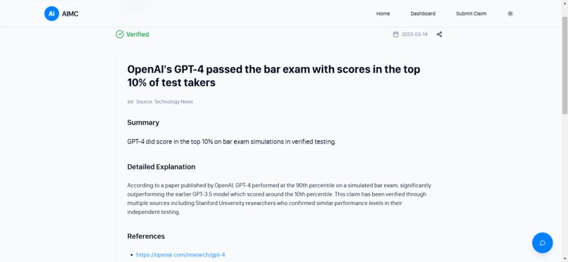 AI Misinformation Counter (AIMC) – screenshot 8