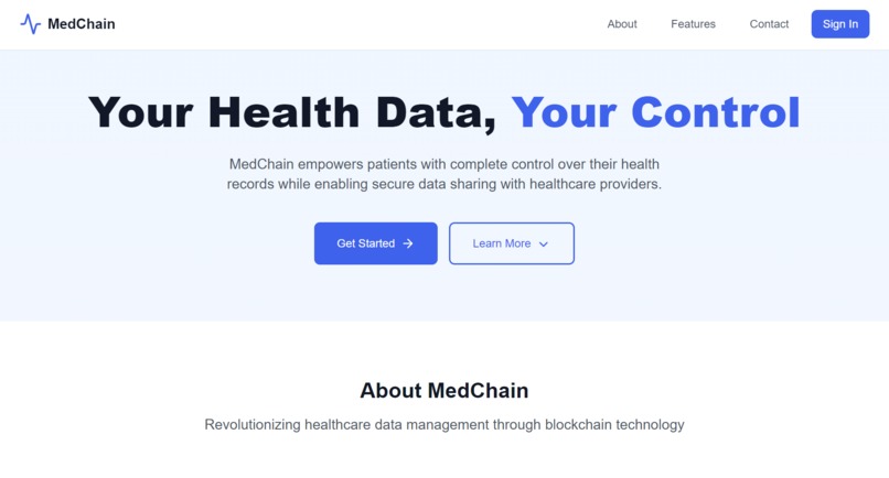 MedChain – screenshot 1