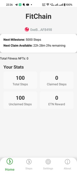 FitChain - Fitness Rewards on Electroneum – screenshot 1