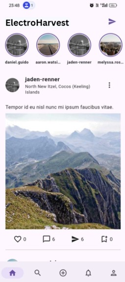 ElectroHarvest- Android Social media App  – screenshot 1
