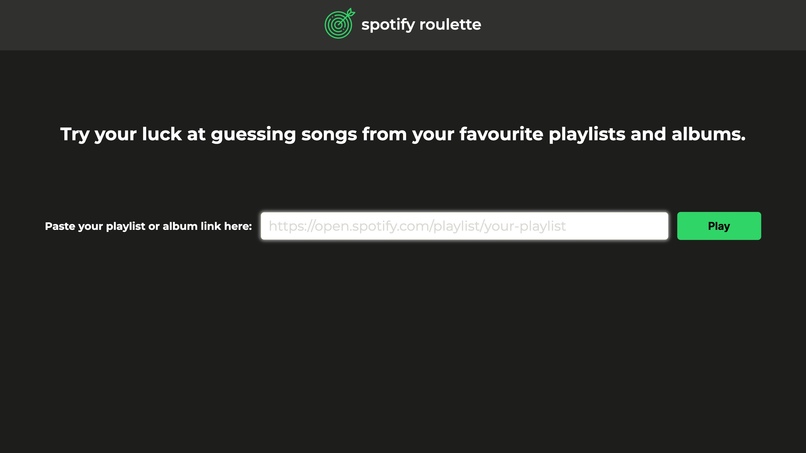 Spotify Roulette – screenshot 1
