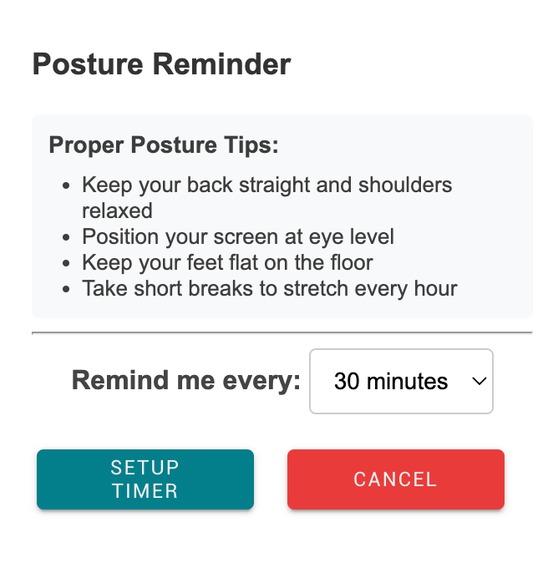 PosturePal – screenshot 1