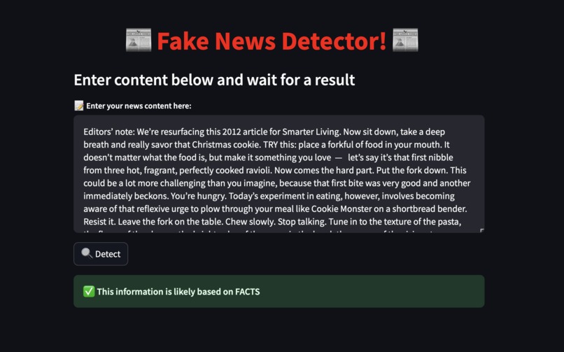 Team 63_FakeNewsDetectorWebsite – screenshot 2