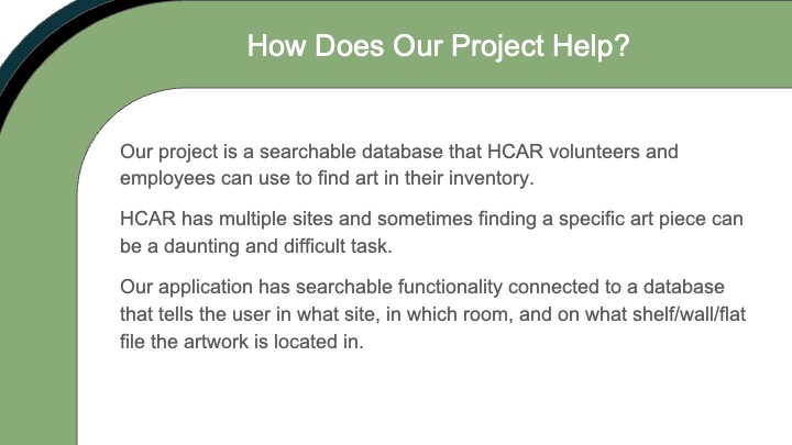 HCAR the Studio Portfolio Management System – screenshot 1