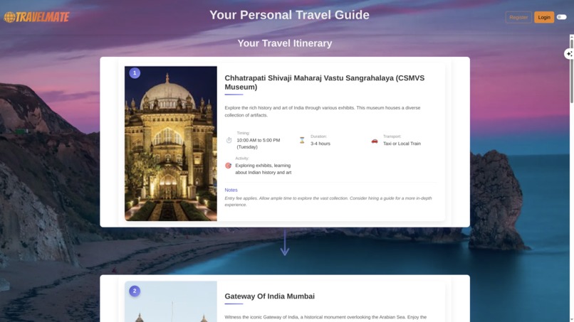 TravelMate – screenshot 2