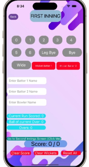 cricketApp – screenshot 1