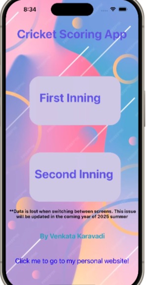 cricketApp – screenshot 2