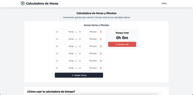 Calculadora de Horas Online – screenshot 1