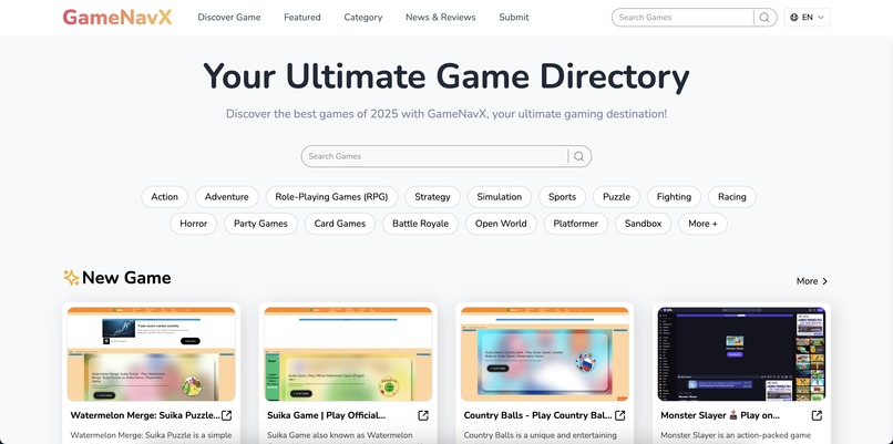 GameNavX Game Directory – screenshot 1