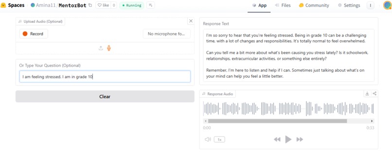 MentorBot – screenshot 1