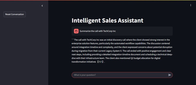 Intelligent sales assistant – screenshot 1
