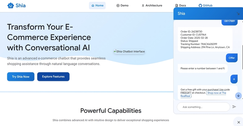 Shia E-Commerce Chatbot – screenshot 2