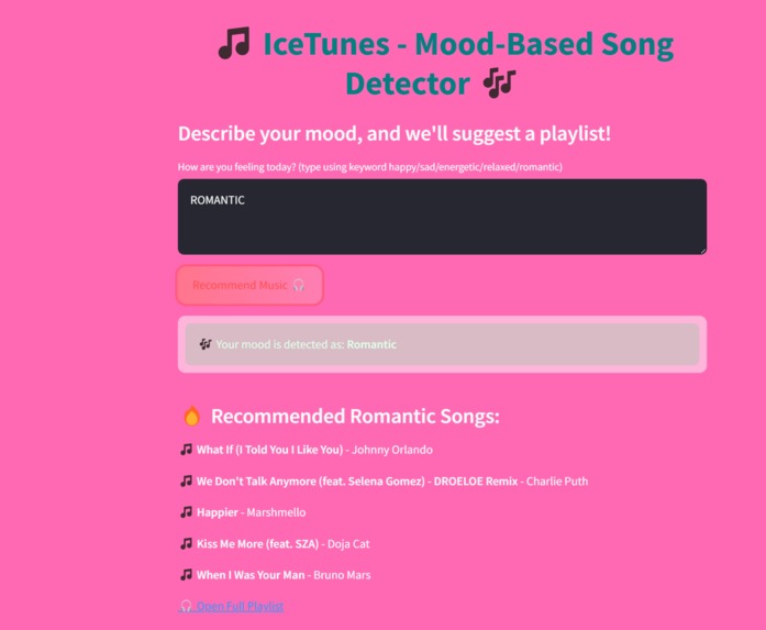 MOOD-BASED SONG DETECTOR – screenshot 2
