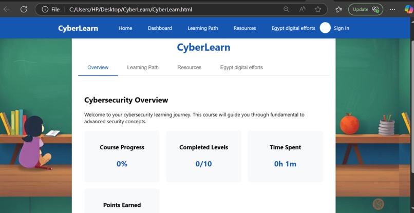 CyberLearn – screenshot 2