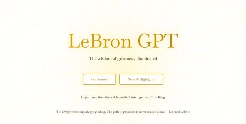 LeBronGPT – screenshot 1
