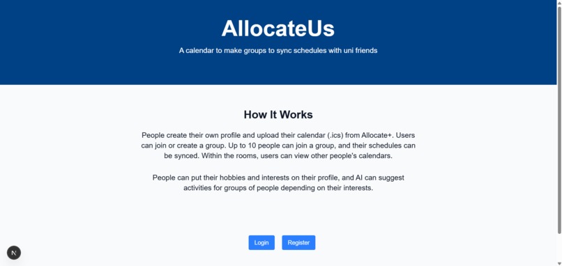 AllocateUs – screenshot 1
