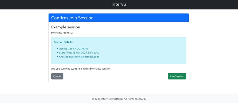 Intervu – screenshot 1