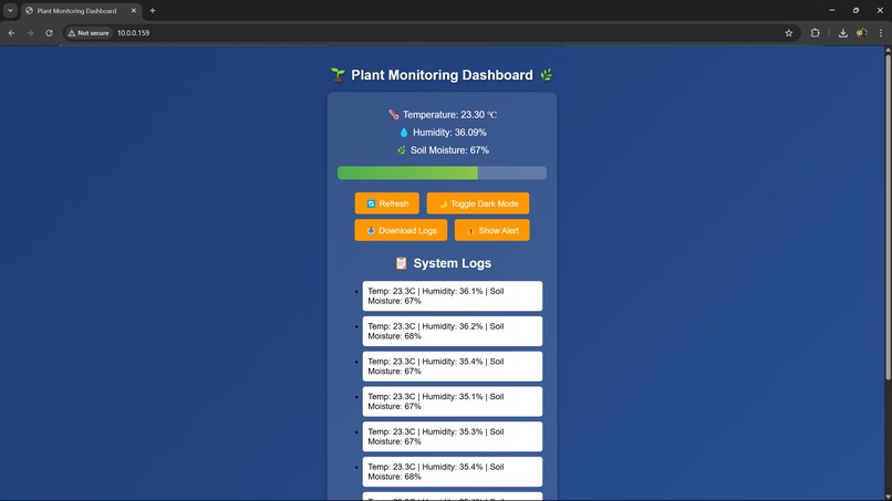 Plant Monitoring System – screenshot 1