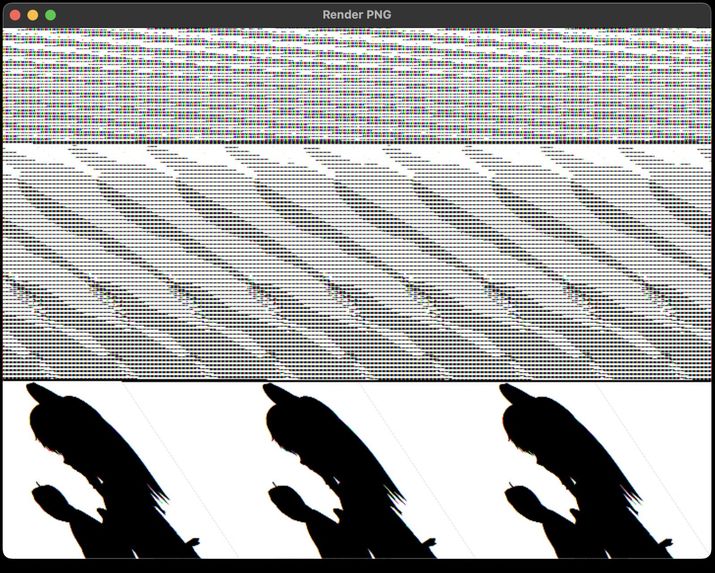 Bad Apple!! (Almost on QNX) – screenshot 2