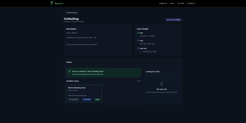 TeamLink - Find. Build. Win. – screenshot 1