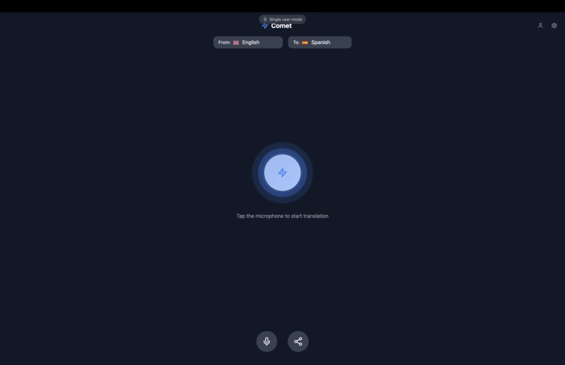 Comet - Real Time Voice Translations – screenshot 3