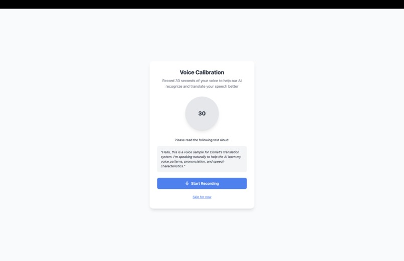 Comet - Real Time Voice Translations – screenshot 4