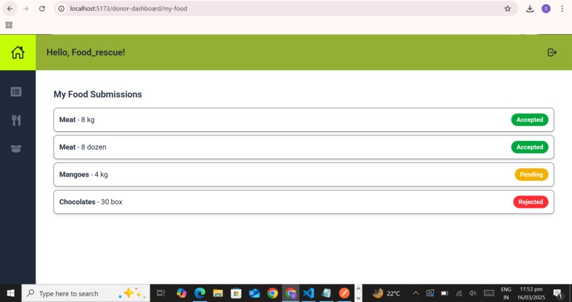 Food Rescue Management – screenshot 2