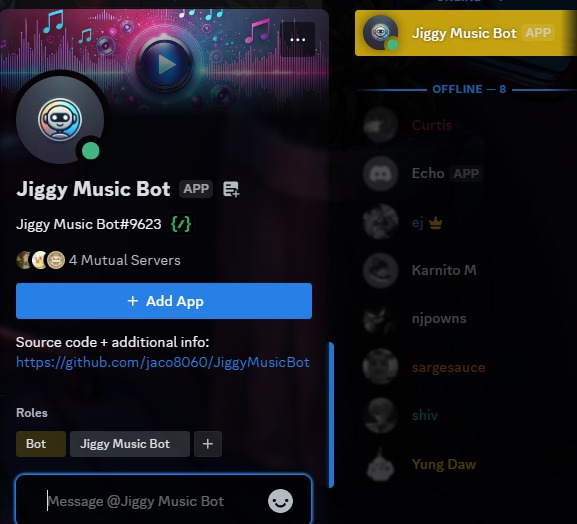 JiggyMusicBot – screenshot 1