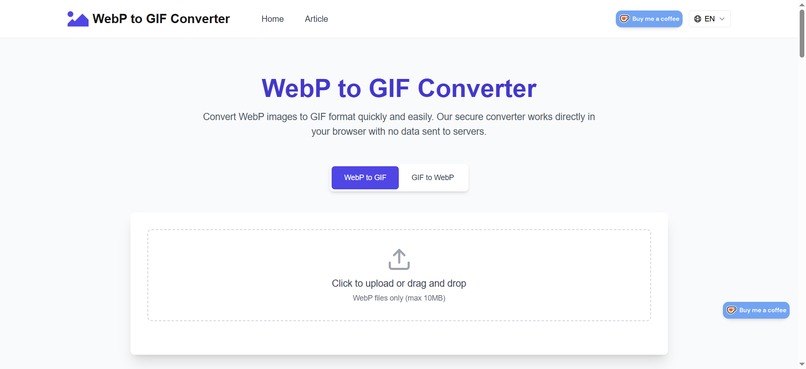 WebP to GIF Converter – screenshot 1
