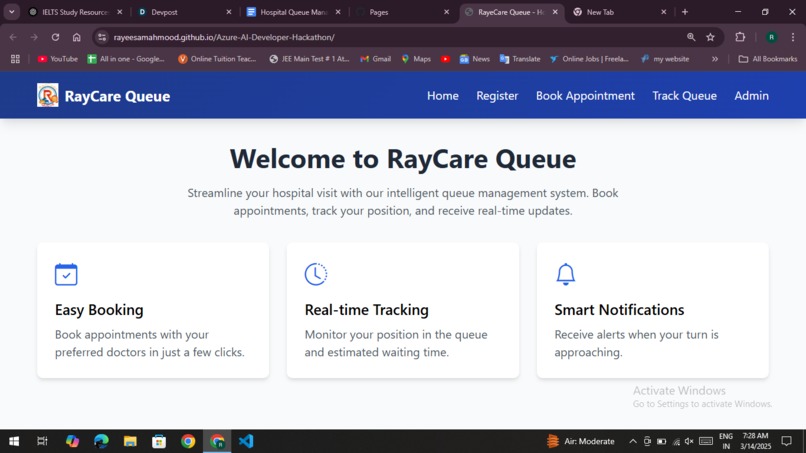 RayeCure Queue Management System – screenshot 1