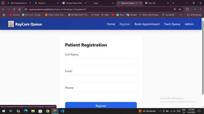 RayeCure Queue Management System – screenshot 2