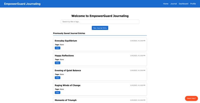 EmpowerGuard Journaling – screenshot 2