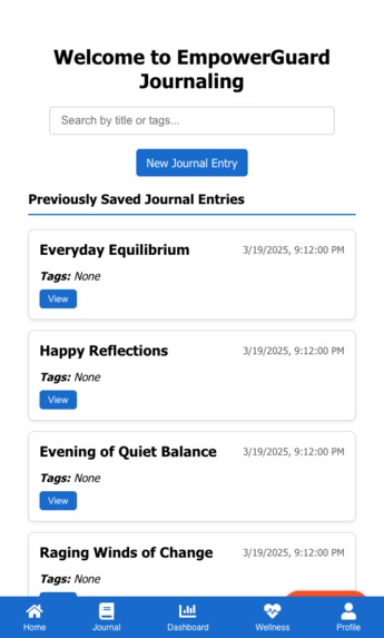 EmpowerGuard Journaling – screenshot 2