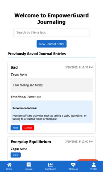 EmpowerGuard Journaling – screenshot 4