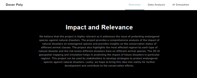 Natural Disaster Impact Against Endangered Species Analysis – screenshot 1