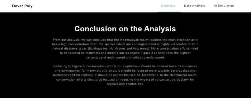 Natural Disaster Impact Against Endangered Species Analysis – screenshot 2