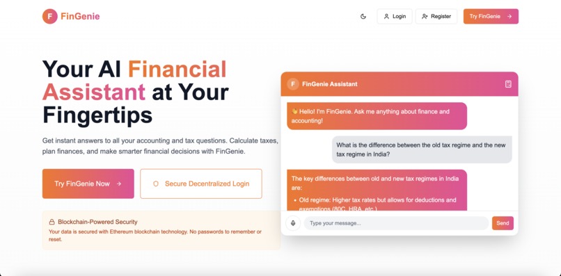 FinGenie: Your AI Accountant  – screenshot 1
