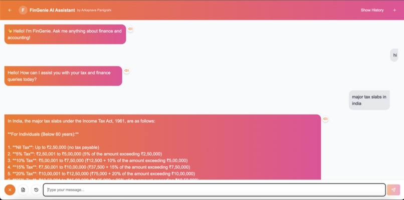 FinGenie: Your AI Accountant  – screenshot 2